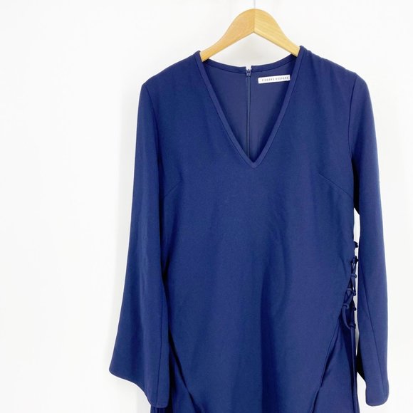 FINDERS KEEPERS Lace Up Navy Dress Medium NWT - Picture 6 of 7